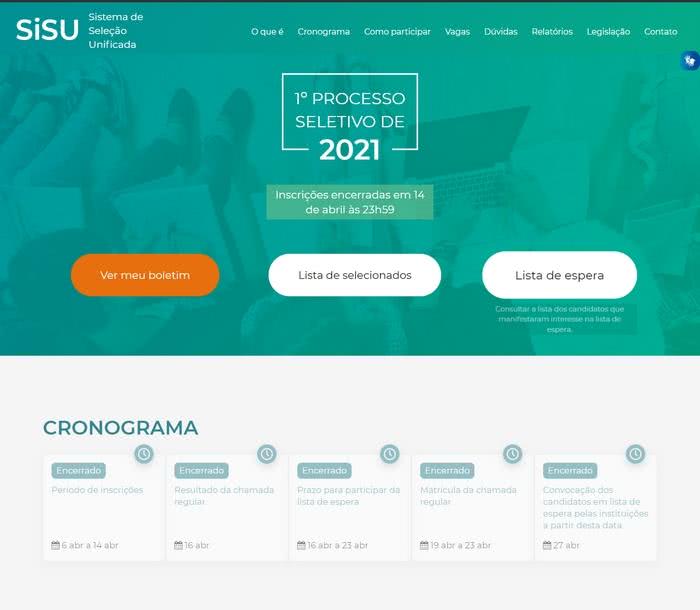Site do SISU 2022 Site do SISU 2022